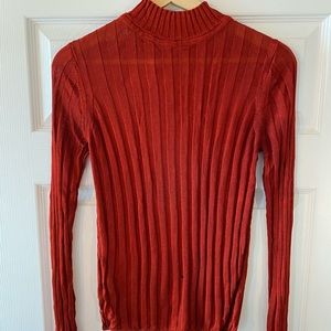 Zara - turtleneck rib knit - oxblood - s